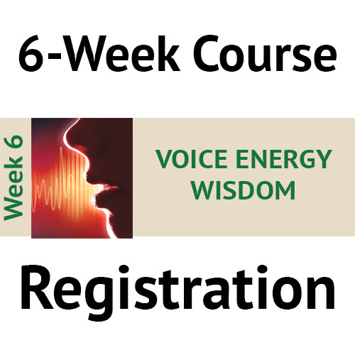Week 6 – June 9th 2018 – Voice Energy Wisdom Course – $25